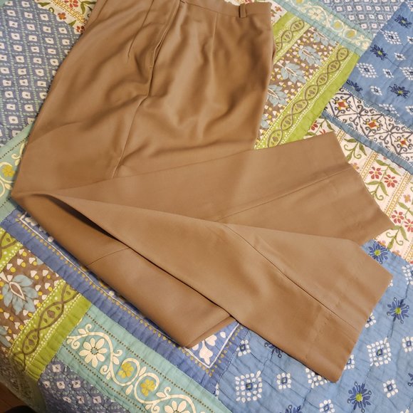 ASPEN LEAF -TAN FRONT PLEATED SLACKS- 26" WAIST ( SIZE 8 ) EXCELLENT CONDITION - Picture 2 of 10